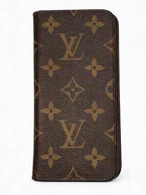 Authentic Louis Vuitton Monogram iPhone 10 Cover+Card Holder•Slim Designer Tech